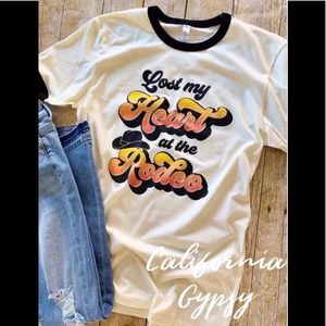 Western Retro Lost My Heart At The Rodeo T-shirt